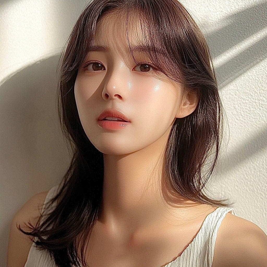 볼륨 CS컬펌과 애쉬브라운 염색, 정면