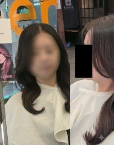 염색 시술 후 고객 리뷰 사진 1