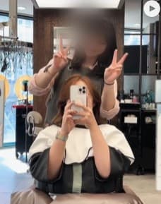 염색 시술 후 고객 리뷰 사진 1